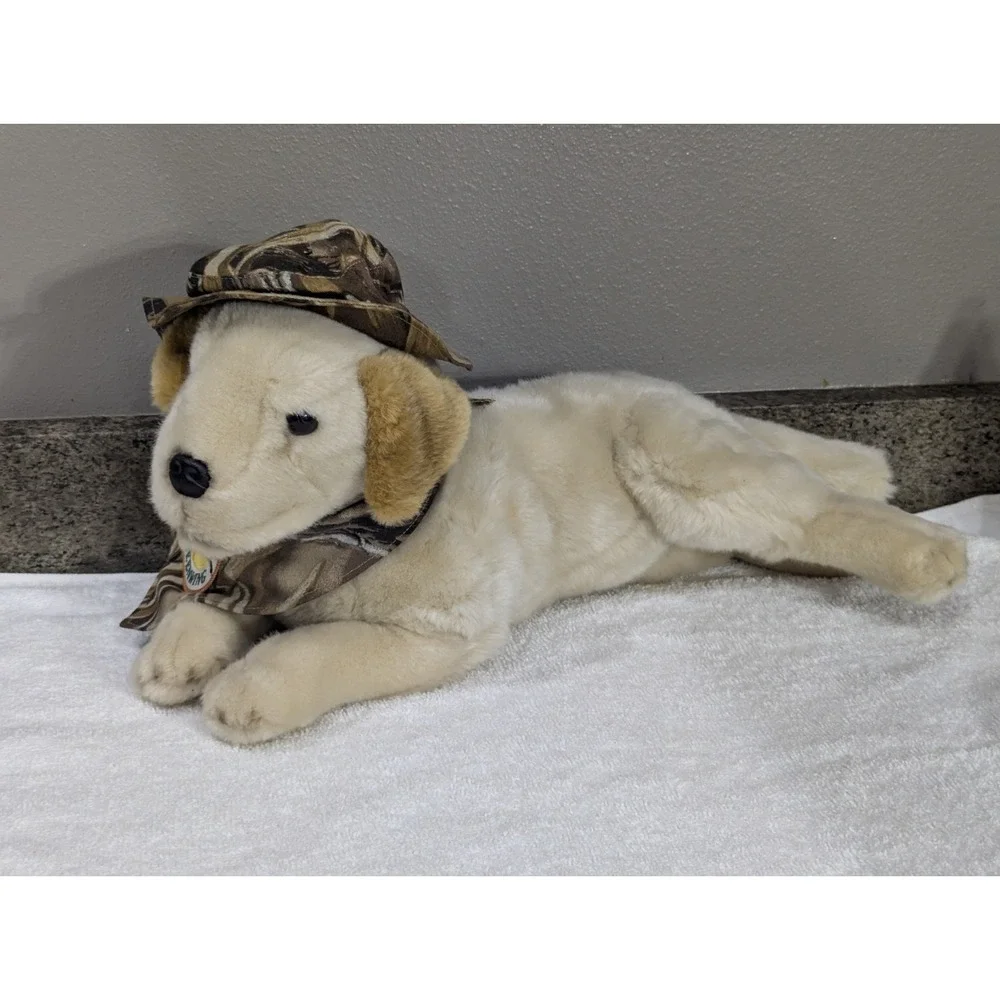 Ducks Unlimited Greenwing Mallard Labrador Retriever Dog Laying Plush Hunting